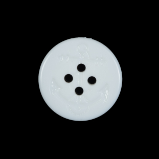 White Plastic Anchor 4-Hole Button - 36L/23mm