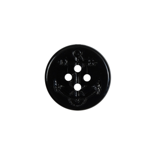 Black Plastic Anchor 4-Hole Button - 28L/18mm