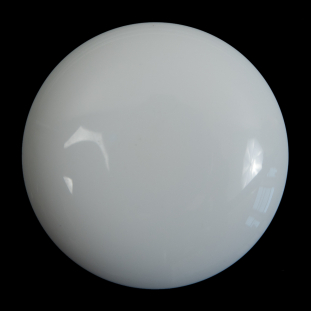 White Domed Plastic Self Shank Button - 60L/38mm