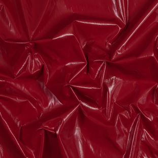 Famous NYC Designer Red All Over Foil Faux Leather