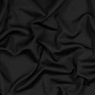 Italian Black 1x1 Polyester Rib Knit