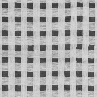 Katia White Checkered Linen Woven