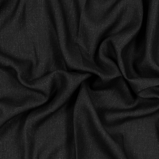Sanremo Black and Gray Two-Tone Linen Woven