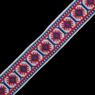 Red, White and Blue Jacquard Ribbon - 2"