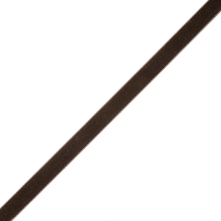 Swiss Brown Single-Faced Velvet Ribbon - 0.625"