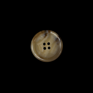 Tan and Brown Swirl 4-Hole Plastic Button - 24L/15mm
