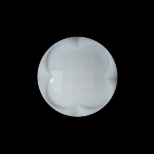 White Beveled Shank Back Button - 36L/23mm