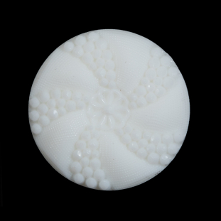 White 2-Side Bevel Cut Nylon Shank Back Button - 44L/28mm