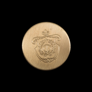 Gold Crest Flat Metal Shank Back Button - 36L/23mm