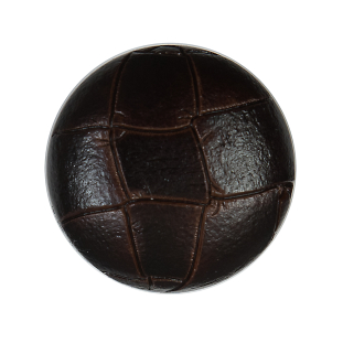 Brown Shiny Etched Plastic Button - 44L/28mm