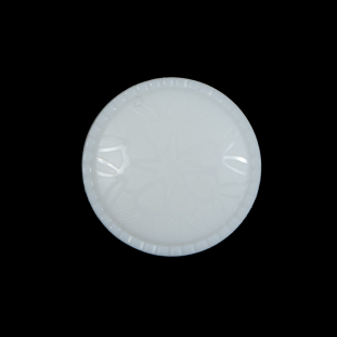 Italian White Shank Back Button with Etched Hearts - 36L/23mm