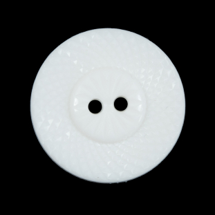 Italian White Beveled 2-Hole Button - 44L/28mm