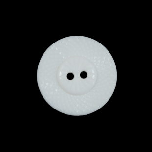 Italian White Beveled 2-Hole Button - 36L/23mm