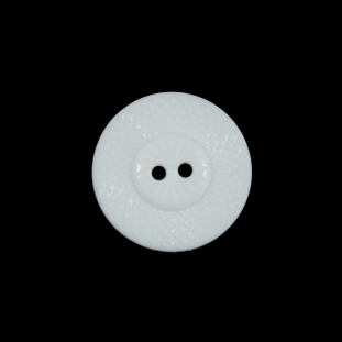 Italian White Beveled 2-Hole Button - 32L/20mm