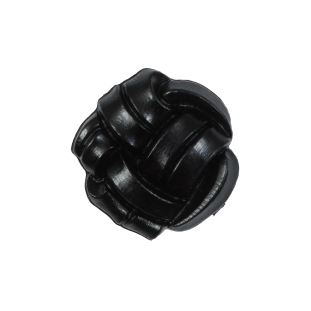 Black Knotted Plastic Button - 36L/23mm