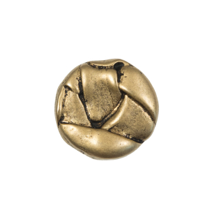 Gold Knotted Plastic Shank Back Button - 32L/20mm