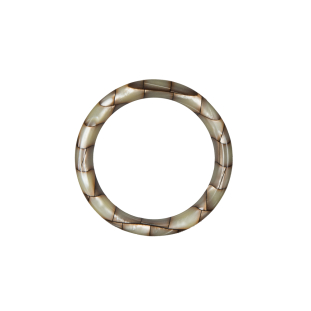 Beige and Green Plastic O-Ring - 1.75"