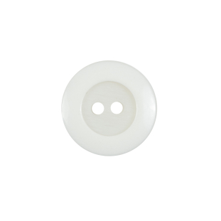 Ivory Plastic 2-Hole Button - 28L/18mm
