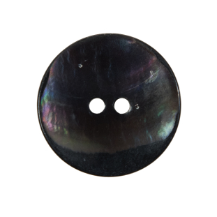 Iridescent Gray Concaved Mother of Pearl 2-Hole Button - 30L/19MM