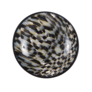 Checkered Animal Print Shank Back Button - 44L/28mm