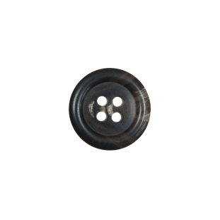 Black and Brown Plastic 4-Hole Button - 22L/14mm