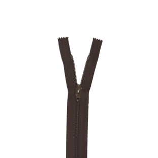 Brown Regular Zipper with Nylon Coil - 6"
