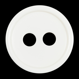 White Plastic 2-Hole Button - 55L/35mm