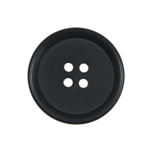 Matte Black Plastic 4-Hole Button - 38L/24mm