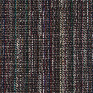 Green, Orange and Blue Loosely Woven Wool Tweed