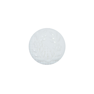 Italian Decorative White Shank Back Button - 24L/15mm
