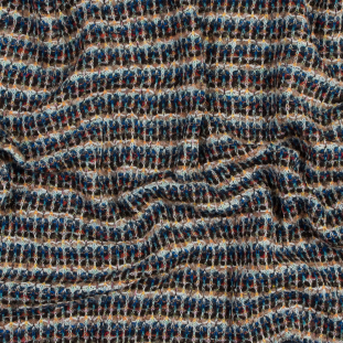 Italian Cobalt and Gamboge Striped Wool Knit