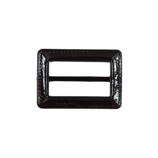 Dark Brown Laquered Leather Buckle - 2" x 1"