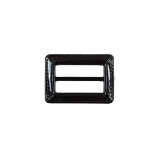 Dark Brown Laquered Leather Buckle - 1.5" x 1"