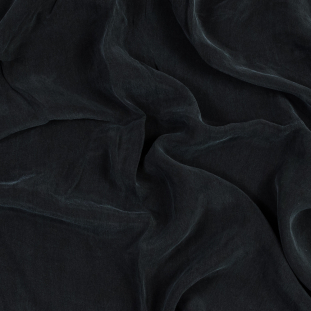 Black Cupro Plain Dyed Certified Vegan Fabric