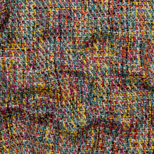 Metallic Multicolor Polyester Tweed