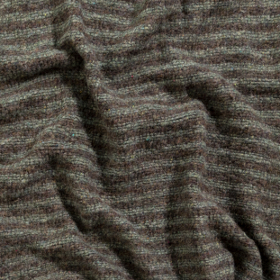 Italian Brown and Gray Striped Chunky Wool Knit