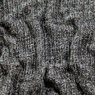 Italian Gray and Metallic Silver Chunky Wool Knit