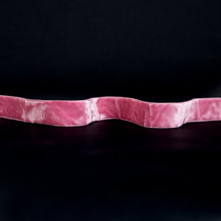 Italian Cerise Bubblegum Pink Crushed Velvet Ribbon - 0.875"