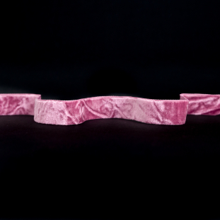 Italian Cerise Pink Crushed Velvet Ribbon - 0.875"