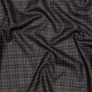 Theory Charcoal and Blue Plaid Virgin Wool Suiting