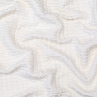 White Quilted Rayon Knit with Filler and Polyester Knit Backing