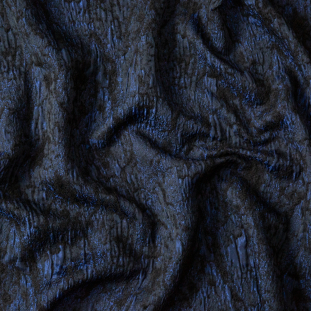 Black and Cobalt Abstract Super Soft Jacquard