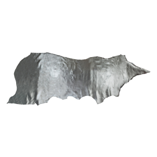Medium Metallic Silver Half Cow Leather Hide