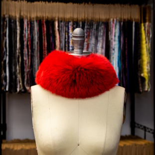 Red Fox Fur Headband or Scarf with VELCRO® Closure