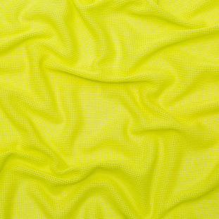 Neon Yellow Cotton Waffle Sweater Knit