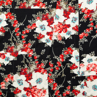Rag & Bone Red, Black and White Floral Cotton Voile