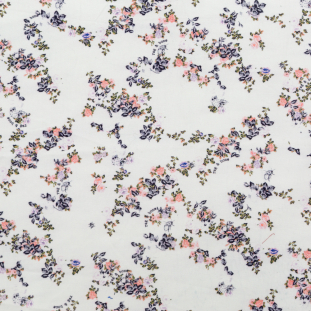 Rag & Bone White Cotton Denim with Pink and Purple Floral Print