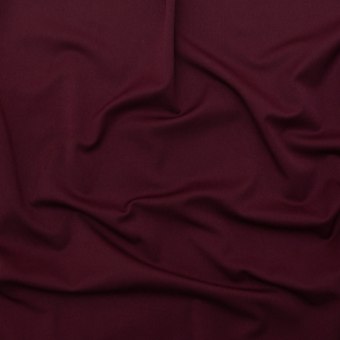 Oxblood Stretch Polyester and Rayon Twill