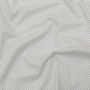 White and Raven Geometric Printed Cotton Poplin