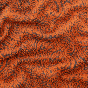 Orange and Gray Two-Tone Wool Knit